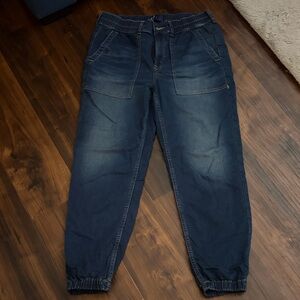 GAP Denim Joggers in Deep Blue